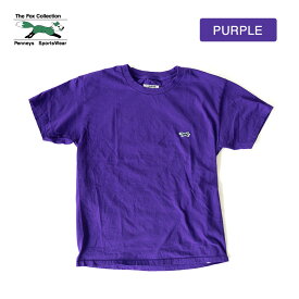 ザフォックス Tシャツ 半袖 THE FOX COLLECTION PENNEYS SPORTSWEAR BASIC CREW S/S TEE ユニセックス ロゴパッチ 刺繍 ワンポイント カジュアル シンプル ブラック ブラウン グリーン ネイビー パープル サンド ホワイト 2024 SS 春夏 正規品