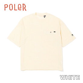 ポーラー Tシャツ POLER RELAX PILE TEE リラックス パイル ポケットTシャツ 半袖 パイル生地 メンズ トップス ビーチ アウトドア ネイビー アイボリー ホワイト 無地 シンプル セットアップ 2023 正規品