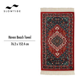 スロータイド ビーチタオル SLOWTIDE Haven Beach Towel ビーチタオル タオルブランケット スロウタイド 柔らかい サーフィン サーフ プール ビーチ 海水浴 お風呂 コットン100% 吸水性 速乾性 バーガンディ ST086 2025 SS 春夏 正規品
