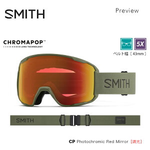 �X�~�X �X�m�[�S�[�O�� �v���r���[ SMITH Preview Fatigue Green CP Photochromic Red Mirror ���������Y �o�[�h�A�C�r�W���� ���[�u���b�W�t�B�b�g �X�m�[�{�[�h �X�L�[ ���j�Z�b�N�X 010276061 2025-2026 ���K�i