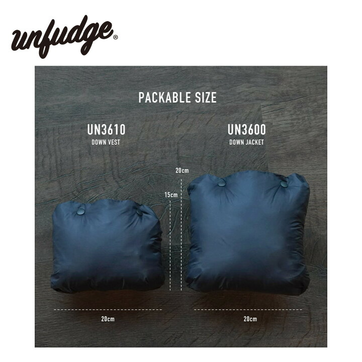 楽天市場】アンファッジ ダウンジャケット unfudge UN3600 Pocketable 