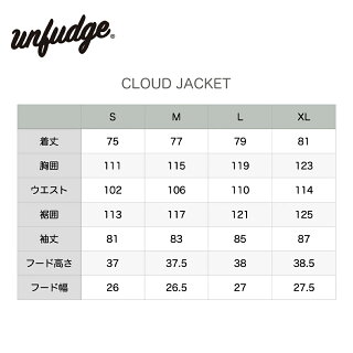 アンファッジスノーボードウェアクラウドジャケットunfudgeCLOUDJACKETスリムフィットメンズレディーススノーボードジャケット東レ製3レイヤーバックカントリースノボスキー25-26モデル2025年10月中旬から下旬入荷予定正規品