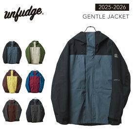 アンファッジ スノーボードウェア ジェントルジャケット unfudge GENTLE JACKET ワイドフィット メンズ レディース スノーボードジャケット 東レ製3レイヤー バックカントリー スノボ スキー 25-26モデル 2025年10月中旬から下旬入荷予定 正規品
