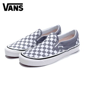 バンズ スリッポン スニーカー VANS ヴァンズ CLASSIC SLIP-ON 98 DX クラシック スリッポン 98 デラックス チェッカーボード スケーター 紐なし シューズ 靴 ライトグレー系 VN0A7Q58BM7 2023 春夏 正規品