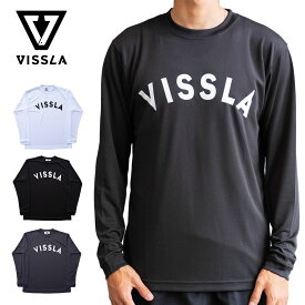 ヴィスラ ラッシュガード メンズ VISSLA Standard1 LS Hybrid Tee Tシャツ 長袖 UVカット 日焼け予防 紫外線対策 プルオーバー サーフ サーフィン アウトドア 海 ビーチ 水着 ビスラ ホワイト ブラック グレー 2023 春夏 SS 正規品