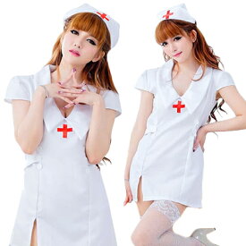 コスプレ ハロウィン ナース ナース服 半袖 コスチューム 衣装 制服 ナース帽 看護婦 セクシー 仮装 2303sale