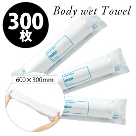 ボディタオル ハンドタオル 使い捨て おしぼり タオル ボディ ウエットタオル VBケア 消臭 防臭 Body Towel B60 300本入り クリア 透明 個包装
