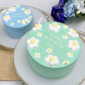 【 花づくしセンイルケーキ 3号 / 選べる8色 & お好きなメッセージ 】 フラワー お花 ケーキ バースデー 推し ケーキ オーダー メイド 韓国 センイル ケーキ ホール 冷凍 センイルケーキ 推し活 BIRTHDAY ケーキ お取り寄せ 記念日 ギフト 誕生日ケーキ スイーツ 9cm
