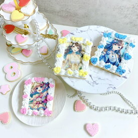 推しトレカ風プリントクッキー 【 プリントクッキー メッセージクッキー 写真 クッキー 写真クッキー ギフト アイシングクッキー 誕生日 お祝い 記念日 出産祝い 内祝い 還暦 喜寿 古希 退職 卒業 アイシングクッキー プレゼント ギフト 】