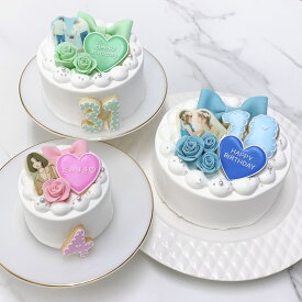 ナンバークッキー付き ライトセミオーダー写真ケーキ 5号（15cm）【 プリントケーキ 誕生日ケーキ センイルケーキ アイシングクッキー かわいい おしゃれ お祝い 記念日 インスタ映え ケーキ スイーツ ホールケーキ ケーキ サプライズ ケーキ ギフト プレゼント 贈り物 】
