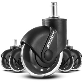 ＼ブラックフライデーの☆最安価格に挑戦！／Dowinx キャスター 差込式 ゲーミングチェア オフィスチェア交換用 ステム直径11mm オフィス用品 高耐久 360度回転 静音 床保護 傷つけにくい 5個セット 正規品 一年無償保証付き DXD-003