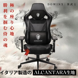 ＼先着20名限定激安クーポンオフ！／高級車の座り心地を再現！欲しいが詰まった高機能ゲーミングチェア！ ALCANTARA生地 黒の流線型デザイン 究極の人間工学サポート イタリア製造 高級車のシート素材 スタイリッシュ フィット感 座り心地 素敵