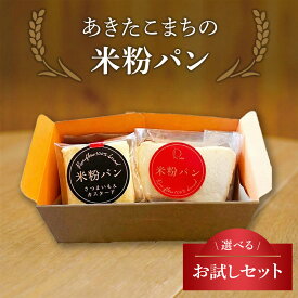 あきたこまちの米粉パン グルテンフリー 米粉食パン【お試し2点セット】あきたこまち米粉 100% 小麦不使用 もちもち ふっくら 好きなお味 選べる チョコ くるみ レーズン 小豆 チーズ プレーン お試し ミニ プチ ご自宅へお届け 冷凍 送料無料