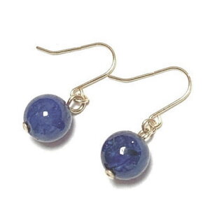 【Rvaru】 K18 ブルーサファイア ピアス タンザナイト ロング チェーンフックピアス K18YG 18金イエローゴールド アメリカン 誕生石 天然石 イヤリング チャーム 18K ギフト 誕生日 バースデー プ