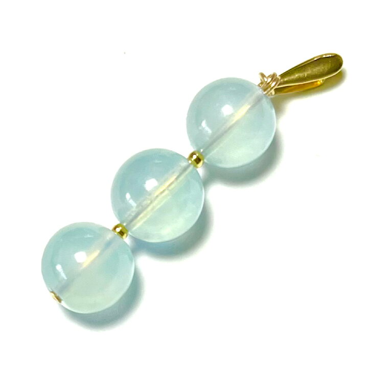 楽天市場】【Rvaru】 K18 アクアマリン トップ 大粒 9.5〜10mm 
