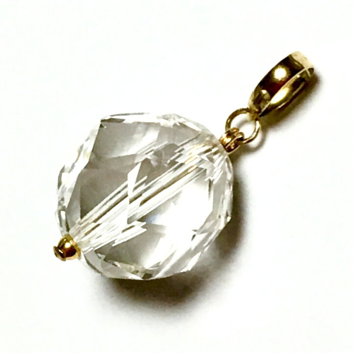 楽天市場】【Rvaru】☆ K18 本水晶 トップ 14mm スターカット  