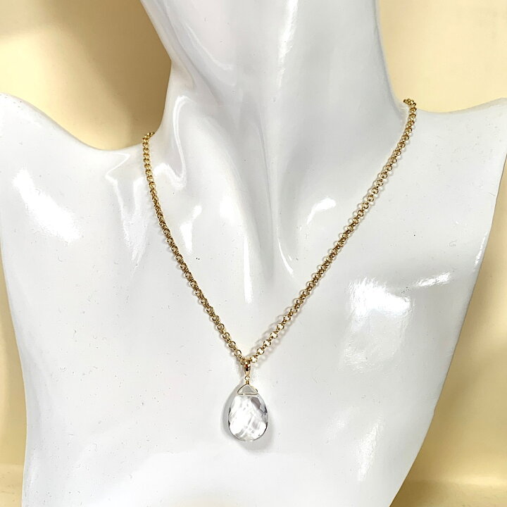 楽天市場】【Rvaru】 ☆ K18 本水晶 トップ ドロップ ペアシェイプ  