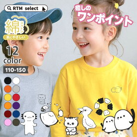 長袖Tシャツ キッズTシャツ ワンポイントTシャツ 綿100％ キッズ 110 130 150 ロンT 白いTシャツ コットンTシャツ ジュニアサイズ 白tシャツ キッズサイズ キッズtシャツ 子供 学校 ロングtシャツ 部屋着 長袖シャツ 男の子 女の子 キッズウェア 秋冬 シマエナガ ◎S 00102