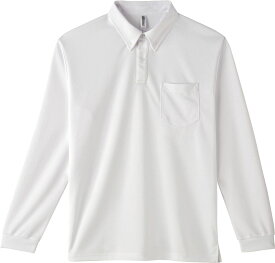 ポロシャツ 長袖 メンズ ドライ ボタンダウン 胸ポケット 4.4オンス 速乾 UVカット 吸汗速乾 ビジポロ ビジネスポロシャツ 仕事着 クールビズ 介護 ゴルフ スポーツ 作業着 通学 制服 ユニフォーム ノーアイロン 形状安定 涼しい 春 秋 冬 無地 白 黒 紺 大きいサイズ 00314