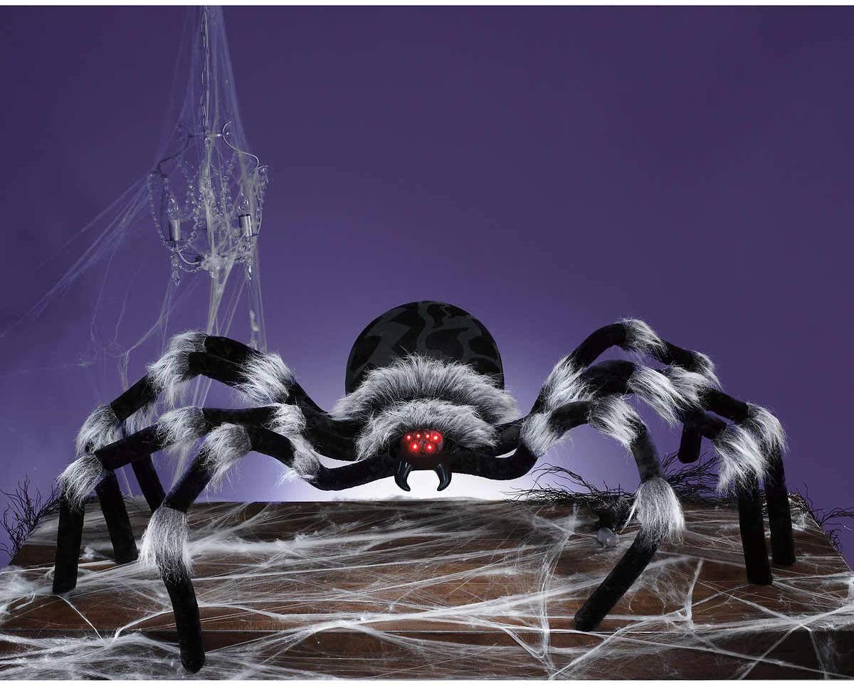 最大約213cmの特大サイズ 割引 送料無料 ハロウィン 超特大 スパイダー 目が光ります クモ 春の新作続々 最大約213cm 蜘蛛