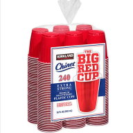 【送料無料】プレミアム プラスチックカップ 240個　18oz(532ml)入り　大型サイズ　Chinet/コップ/紙コッ…
