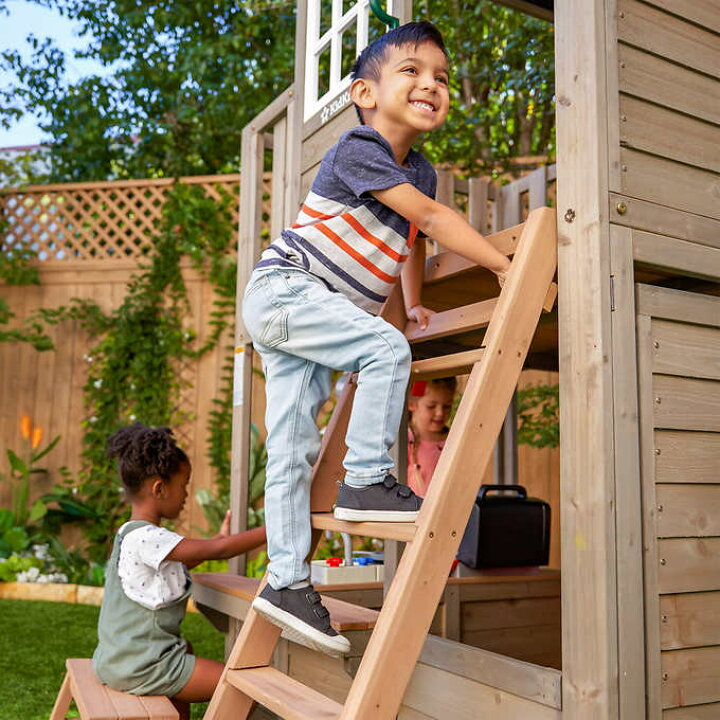 楽天市場】キッドクラフト【オークウッドオアシスプレイハウス  