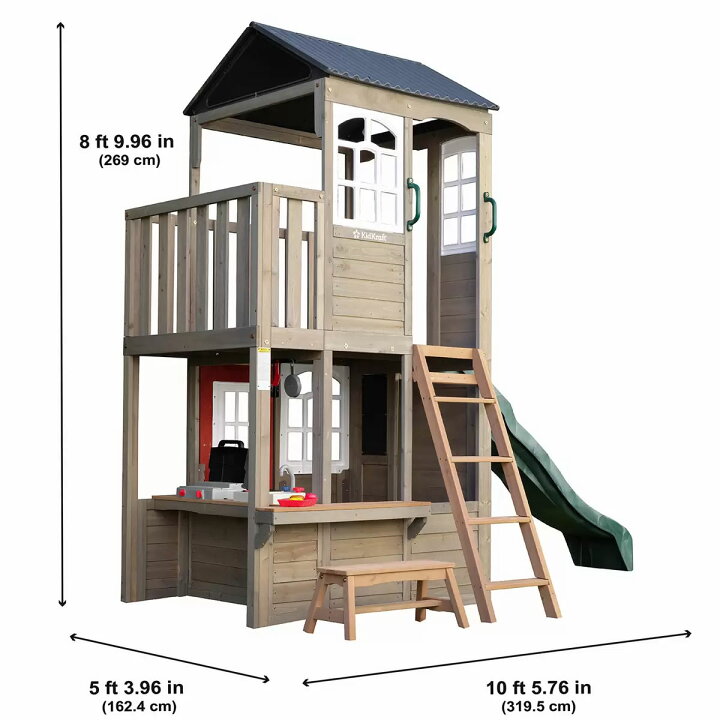 楽天市場】キッドクラフト【オークウッドオアシスプレイハウス】屋外  