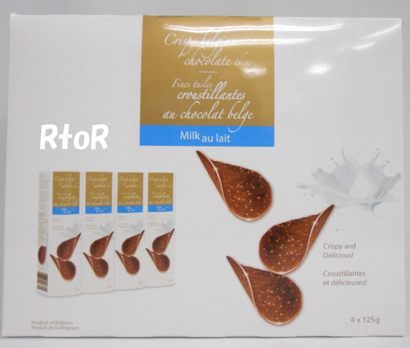 ブルーパッケージ ハムレット [並行輸入品] クリスピーチョコチップス ベルジャンチョコレート シン Milk ベルギーチョコ Chocola's 125g×4箱 倉庫 500g