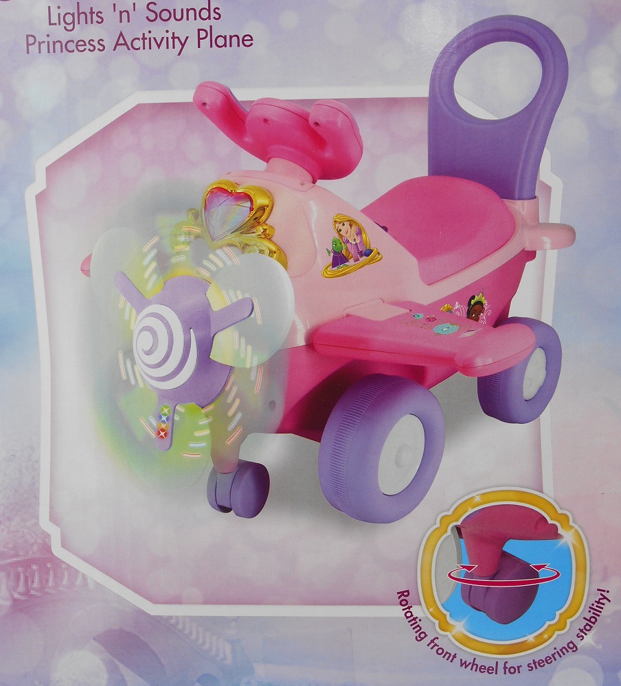 プリンセスと一緒におでかけ 送料無料 高級品 ディズニープリンセス KIDDIELAND アクティビティプレイン ライドオン 乗用玩具 Disney Sounds Activity Ride-On Plane Lights 当店一番人気 `n` Princess