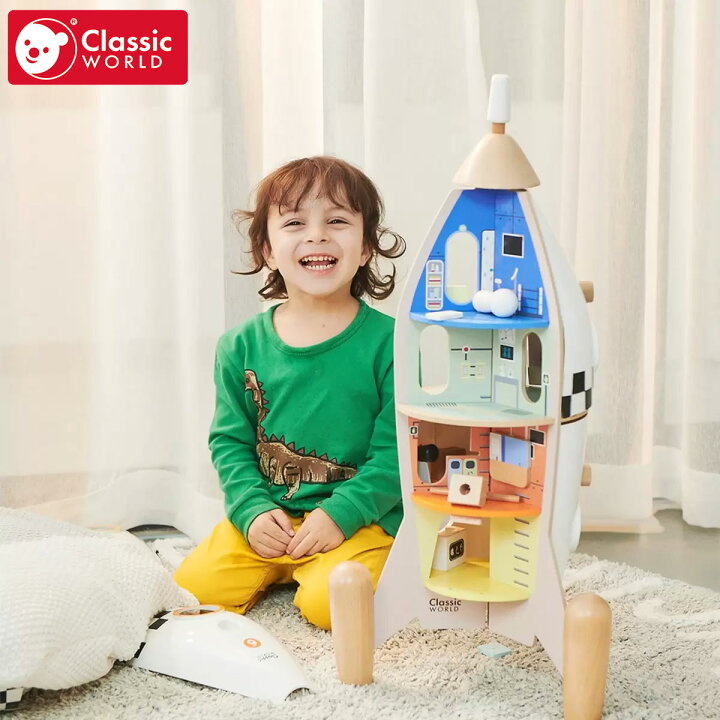 楽天市場】【送料無料】Classic WORLD 組み立てロケット プレイ 