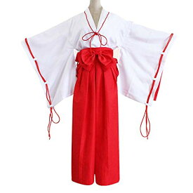 巫女 コスプレ 衣装セット (白/紅) 清楚 可憐 コスチューム みこ 装束