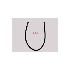 アルキャンハンズ ラバーブレーキホース 25゜-25゜ BA-BA 550mm M00004B