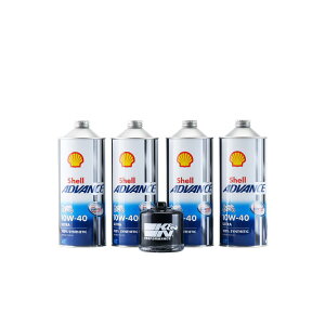 K&N (P[AhGk) Ducati GWIC tB^[Zbg KN KN-153/ShellADVANCE 4T ULTRA 10W-40 4L SET-153-4TU10404