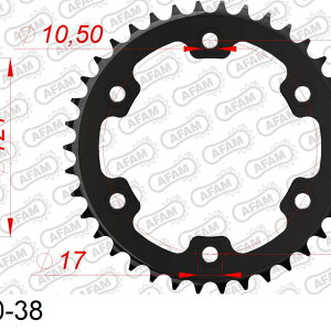 AFAM (アファム) Rスチールスプロケット 530-38 ROYAL ENFIELD 500Efi Bullet/Classic Trials 185500-38
