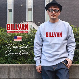 BILLVAN ヴィンテージロゴ・リバースウィーブ・ヘビースウェット裏起毛 ビルバン