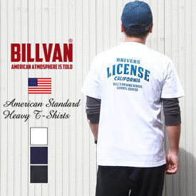 BILLVAN ビルバン DRIVERS LICENSE　バックプリント ヘビーTシャツ 210325 ライセンス メンズ