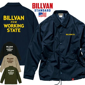 BILLVAN WORKS復刻ロゴTCウェザークロス・撥水コーチジャケット ビルバン アメカジ メンズ