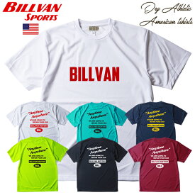 【再入荷しました！】BILLVAN SPORTS ドライ＆アスレチック 定番ロゴTシャツ 230730ビルバン 吸水速乾 アメカジ tシャツ メンズ