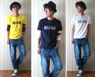 BILLVAN/ビルバン/アメカジ/ヴィンテージ・ロゴ/へヴィーウェイト半袖Tシャツ/メンズ/COTTONUSA/0312