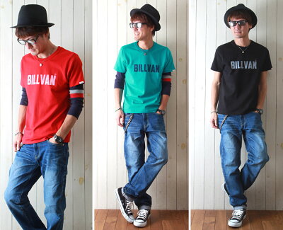 BILLVAN/ビルバン/アメカジ/ヴィンテージ・ロゴ/へヴィーウェイト半袖Tシャツ/メンズ/COTTONUSA/0312