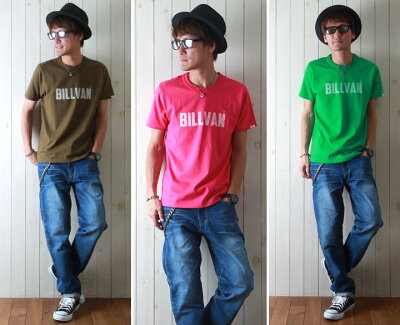 BILLVAN/ビルバン/アメカジ/ヴィンテージ・ロゴ/へヴィーウェイト半袖Tシャツ/メンズ/COTTONUSA/0312