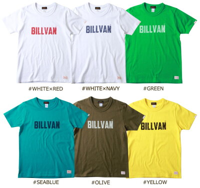 BILLVAN/ビルバン/アメカジ/ヴィンテージ・ロゴ/へヴィーウェイト半袖Tシャツ/メンズ/COTTONUSA/0312