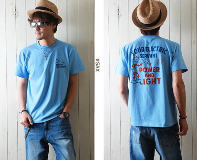 TシャツFAREASTPOWERCOMPANYアメカジYOURELECTRICバックプリントTシャツFEPC0003メンズアメカジ