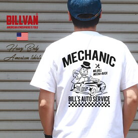 Tシャツ BILLVAN MECHANICバックプリント ヘビーTシャツ 310344 ビルバン メンズ