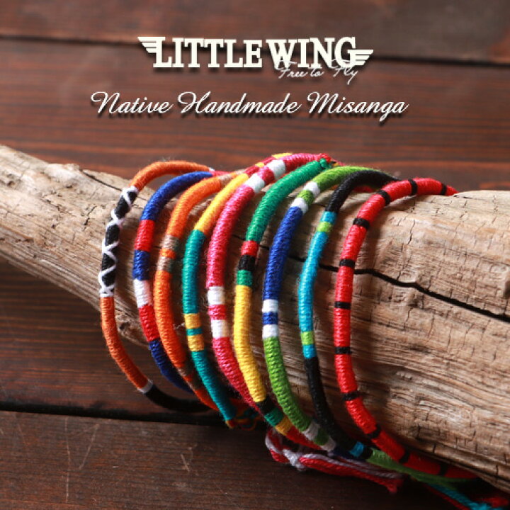 楽天市場】ミサンガ LITTLE WING ハンドメイド エスニックミサンガ 