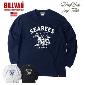 BILLVAN ビルバン SEABEES ミリタリー ヘビーウェイト ロングTシャツ ロンT アメカジ　US NAVY