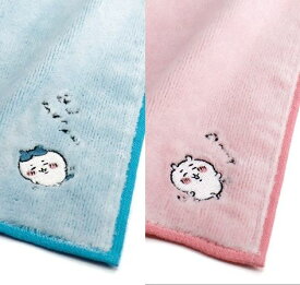 ちいかわ　タオルハンカチ　無地　ワンポイント刺繍　ちいかわ　ピンク　ハチワレ　ブルー　ハンカチ　タオルの美術館【メール便利用商品です】