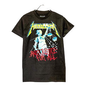 メタリカ METALLICA 正規品 tシャツ BACK Print有 ブラック 黒 バンドtシャツ ロックtシャツ ロゴt オフィシャル メンズ レディース 【追跡可能メール便】【送料無料】【AND JUSTICE FOR ALL】