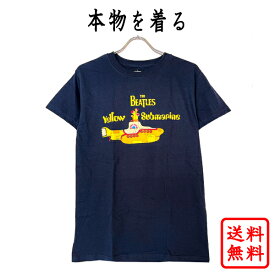 ザ・ビートルズ THE BEATLES 正規品 tシャツ ビートルズ Beatles イエローサブマリン ネイビー 紺 ビートルズ ロック オフィシャル メンズ レディース 【追跡可能メール便】【送料無料】【YELLOW SUBMARINE】【ネコポス】