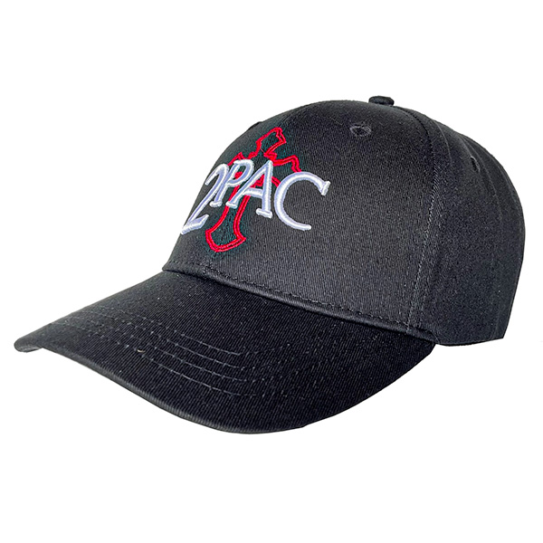 トゥーパック 2PAC 正規品 キャップ 2パック ツーパック クロス ブラック 黒 CAP 帽子 ベースボールキャップ スナップバック  フットバイザー ロゴ刺繍 バンドキャップ オフィシャル サイズ調整可 メンズ レディース【CROSS LOGO】 | ＲＵＢＹ　ＴＵＥＳＤＡＹ